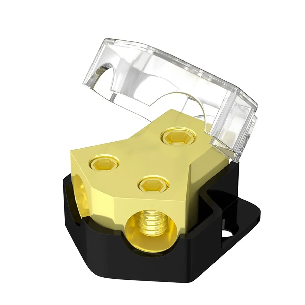 2 Way Power Distribution Block 0/2/4 AWG Gauge in 4/8/10 Gauge Out Car Audio Stereo Amp Distribution Connecting Block