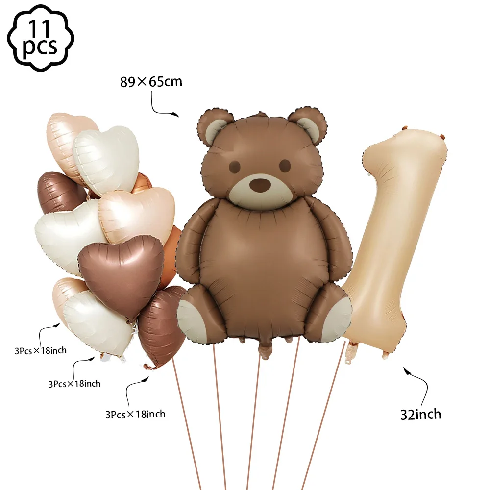 Brown Teddy Bear printe napkin Teddy Bear party napkins plates cup kids Teddy Bear Birthday Party decoration Baby Shower wedding