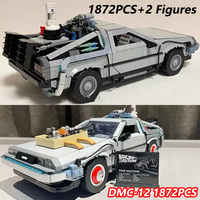 New 10300 Back to the Future Time Machine 1872PCS DeLorean DMC-12 Building Blocks Model Car Bricks Kit Adult Toys Birthday Gifts