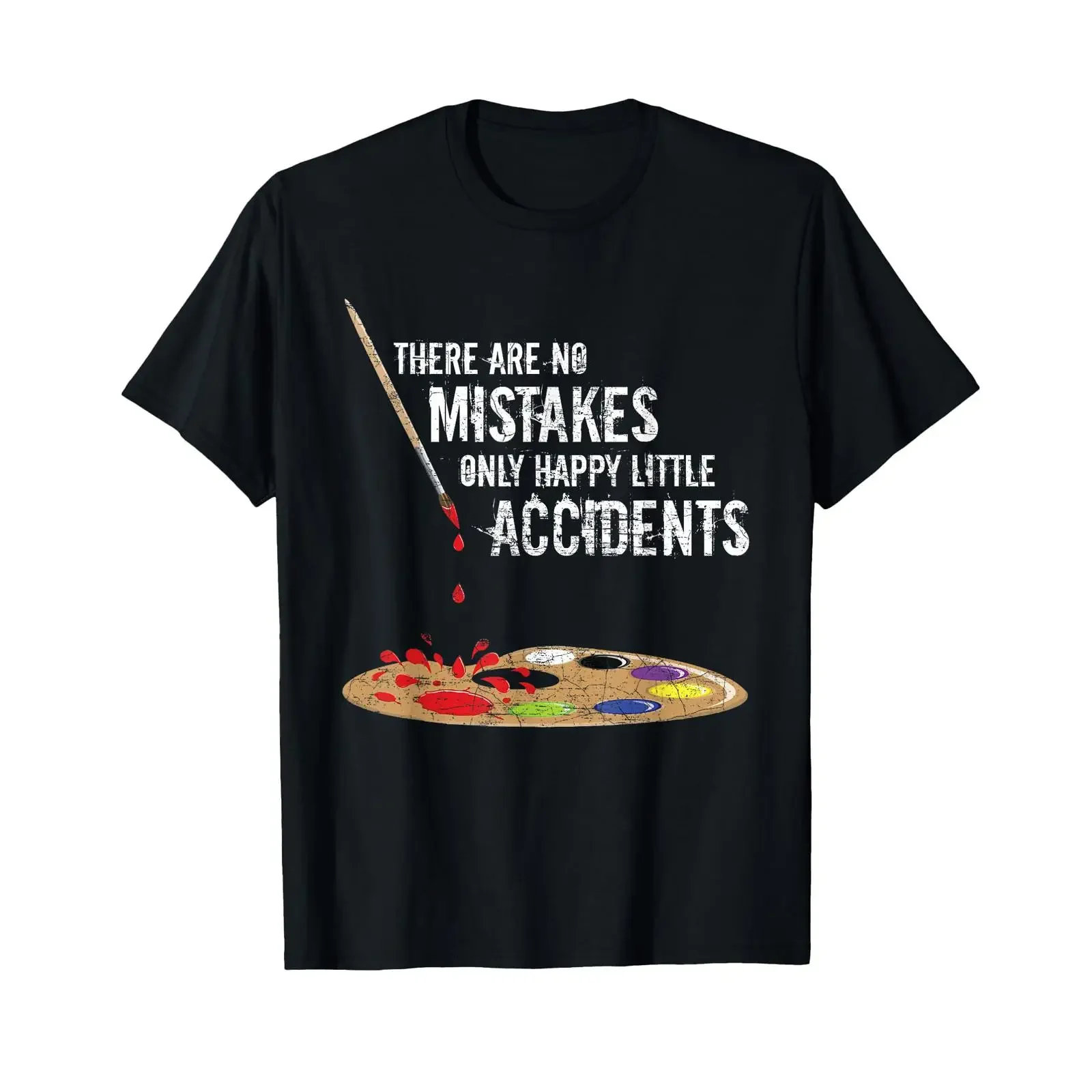 There are No Mistakes Only Happy Little Accidents Bob T Shirt Small vintage Washed Unisex designer clothes Comfortable