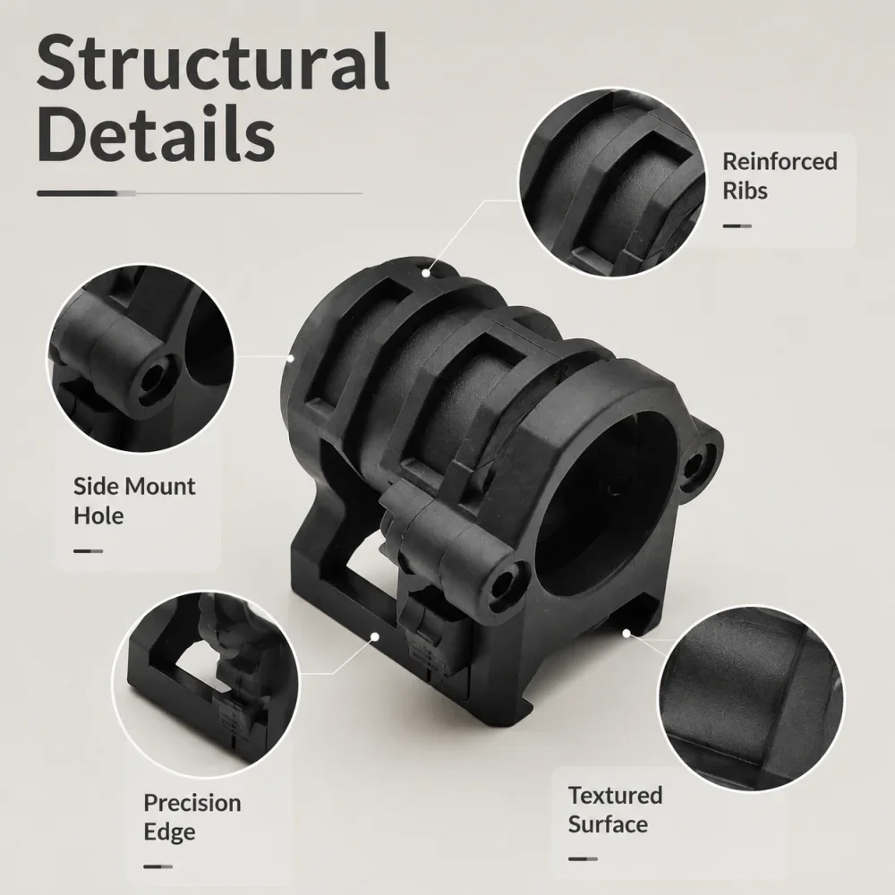 Tactical Helmet Flashlight Clamp Mount 360 Degree Quick Release 20MM Side Rail Adapter Helmet Light Torch Holder Clip