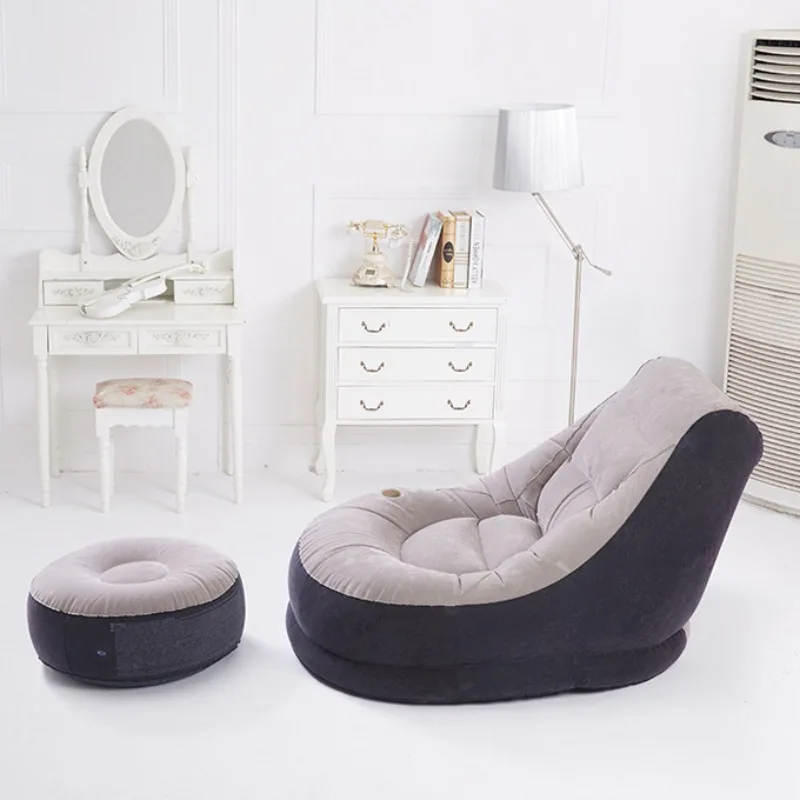 Sofá flocado inflável, sofá individual, sofá