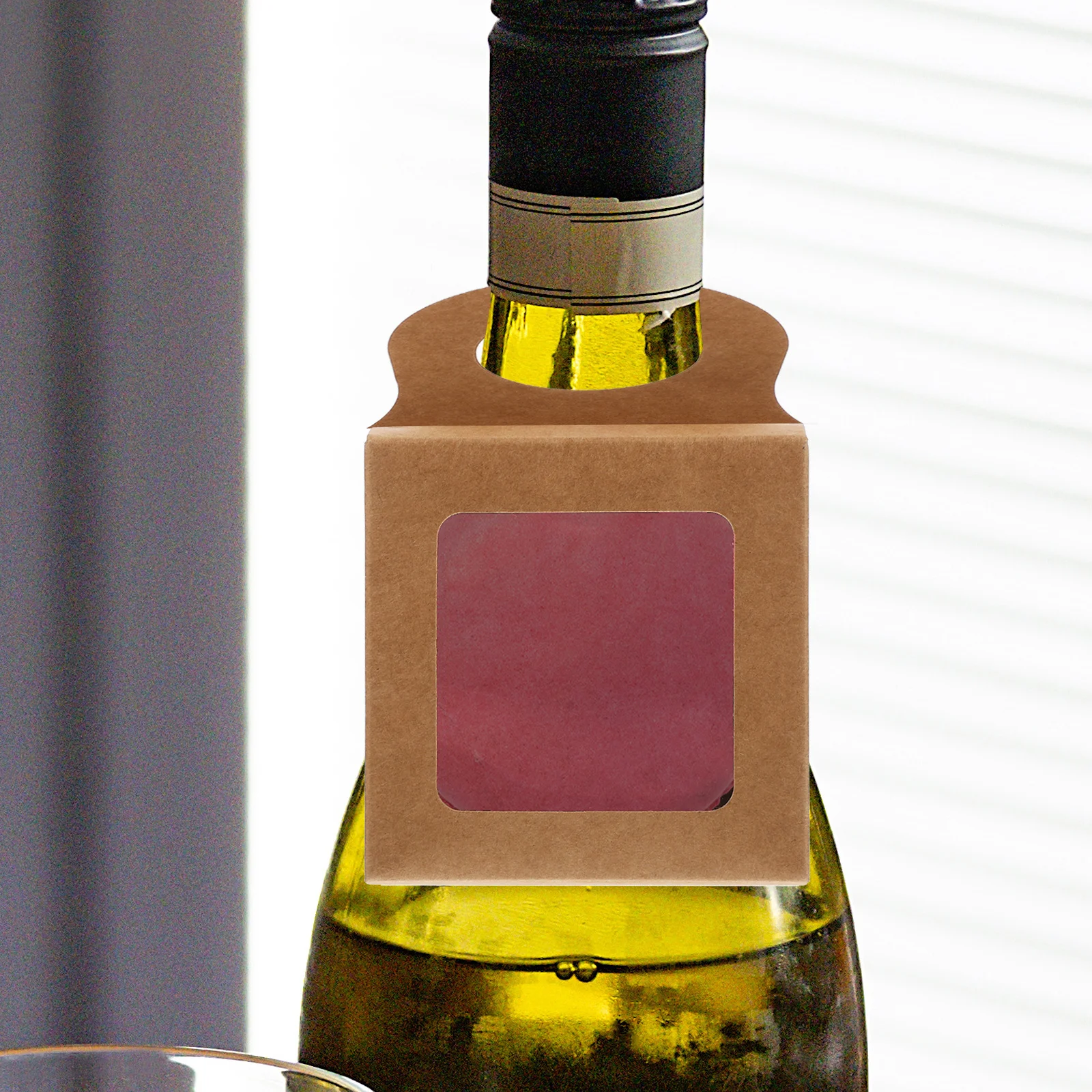 

25Pcs Wine Bottle Box Kraft Paper Retro Hanging Storage Case Gift Packaging Decorative Wine Bottle Gift Box Kraft Boxes