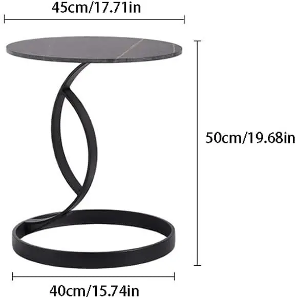 Side Tables Bedroom Nordic Slate Side Table, Simple Small Apartment Living Room Sofa Corner Table, Balcony Round Small Coffee