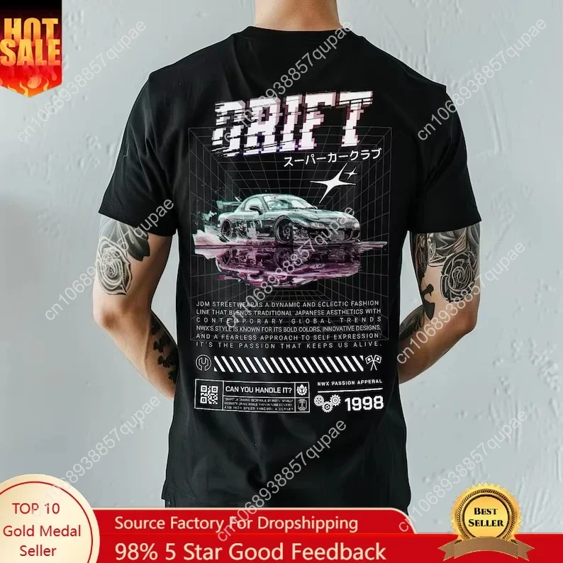 

JDM Japan Streetwear Car T-Shirt - RX7 DRIFT Turbo Tuning Streetracing Men Women Cotton Tees CrewNeck T Shirts Printing Clothes