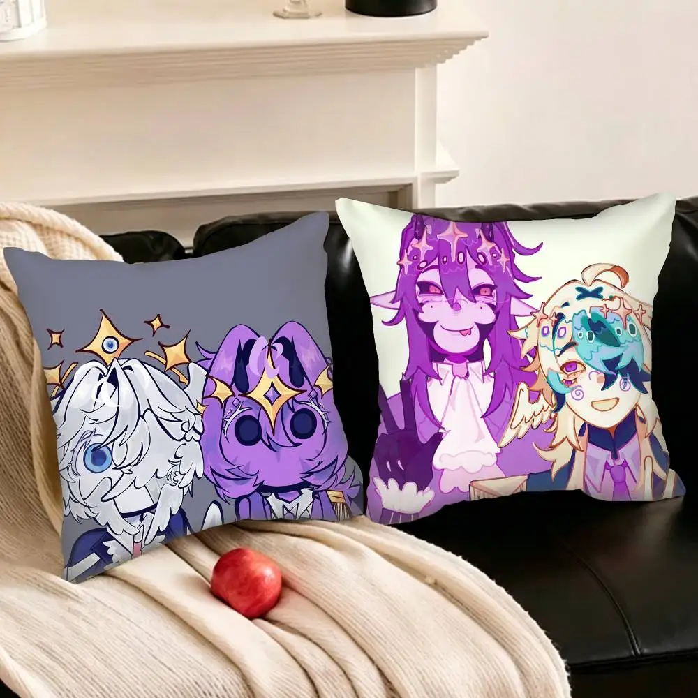 

W-Wemmbu E-Eggchan Tax Duo Various Sizes Square Pillowcase For Car Home Bedchamber Decor