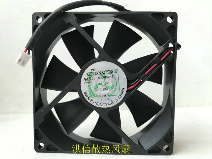 

RUILIAN RDM9025S DC 12V 0.19A 90x90x25mm 2-Wire 90MM Cooling Fan