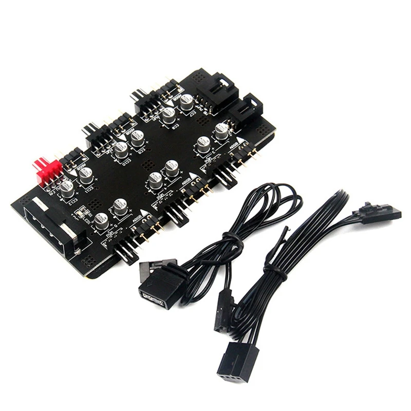 Computer Case Miner Splitter da 1 a 6 vie 5V/3PIN RGB Case Fan Hub Adapter PWM Fan Speed Controller Power