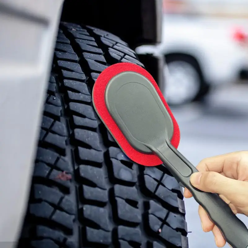 Car Wheel Tire Brush Soft Plush Wheel Cleaning Brush Car Tire Rims Detailing Long Handle Brushes For Car Cleaning Tools