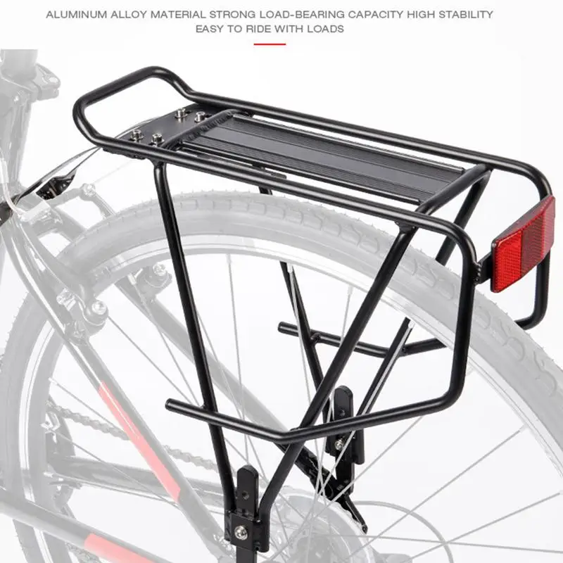 Road Bike Cargo Rack With Rear Light MTBs Bike Luggage Carrier Quick Release Bicycle Rear Seat Bracket For Cycling Accessories