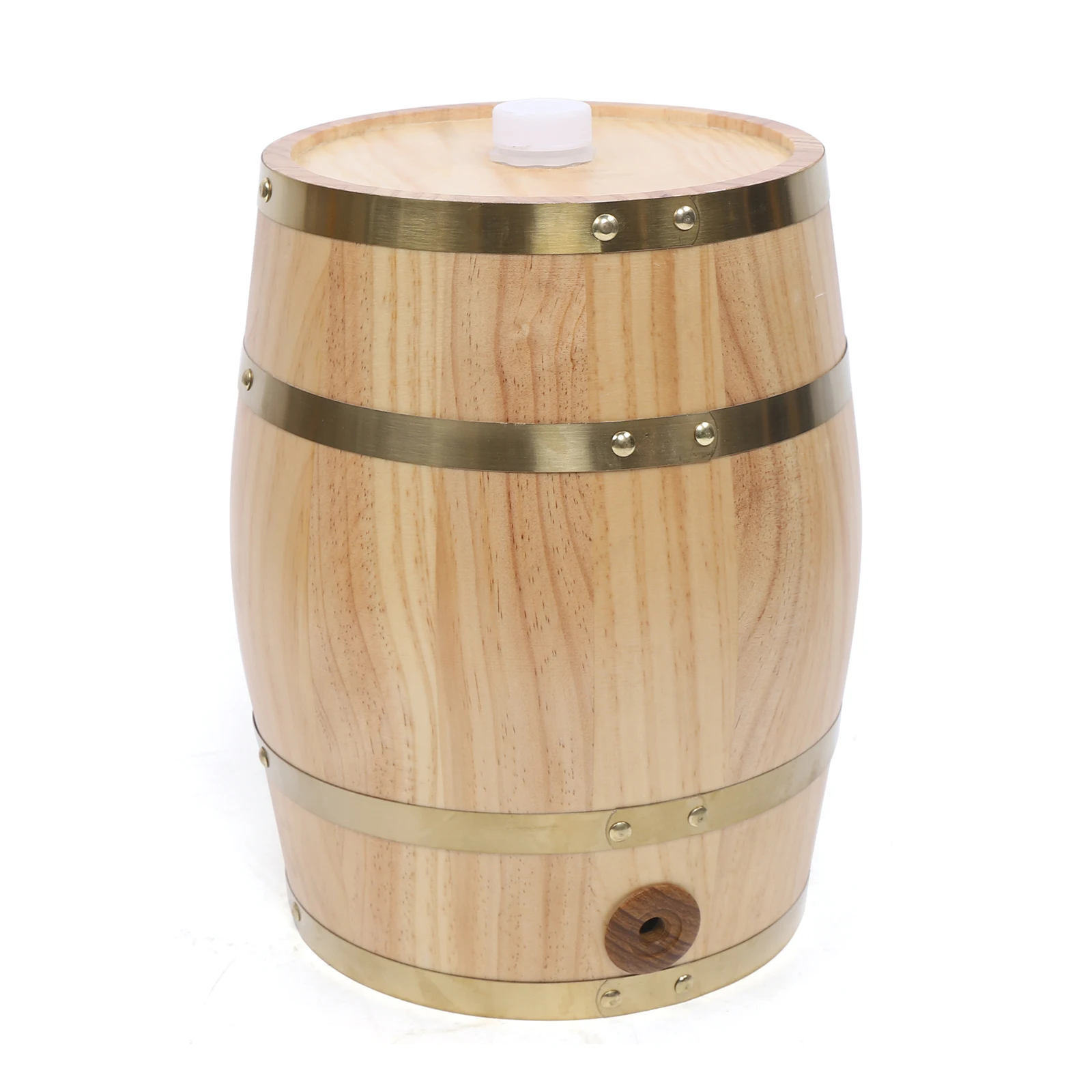 10L Wooden Wine Barrel with Faucet Oak Aging Barrel Rum Liquor Brandy Whiskey Beer Dispenser Beverage Storage Container Whiskey