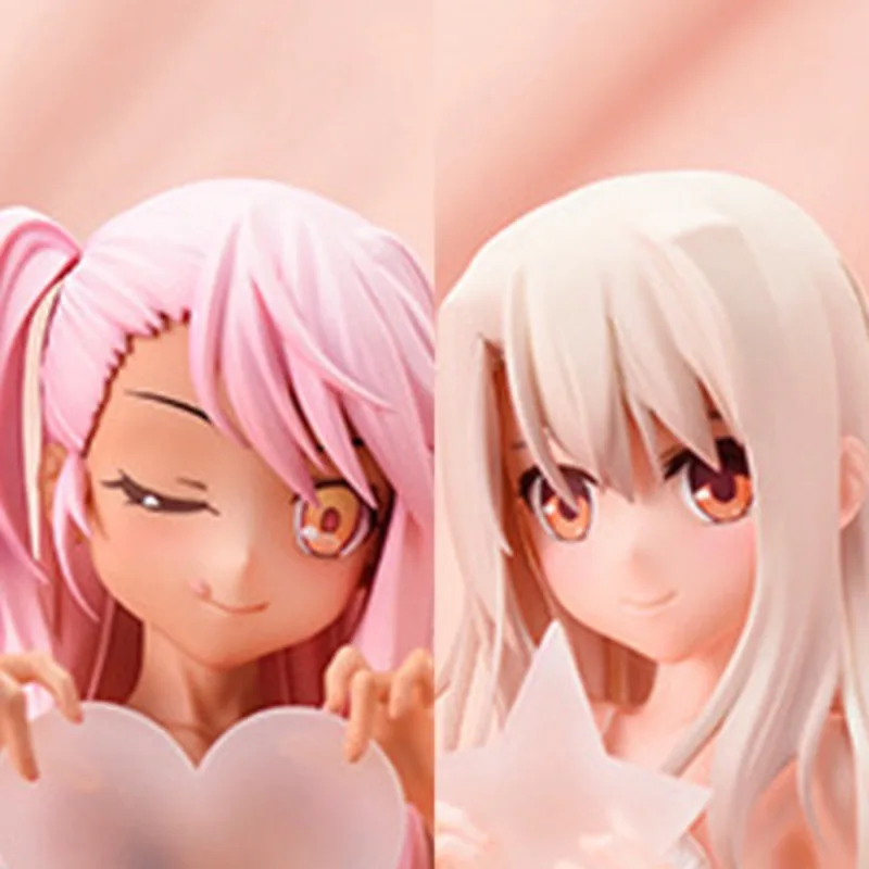 21cm JP Anime Fate Kaleid Liner Prisma Illya Illyasviel and Chloe Von Einzbern Puella Magic Madoka Sakura PVC Action Figure