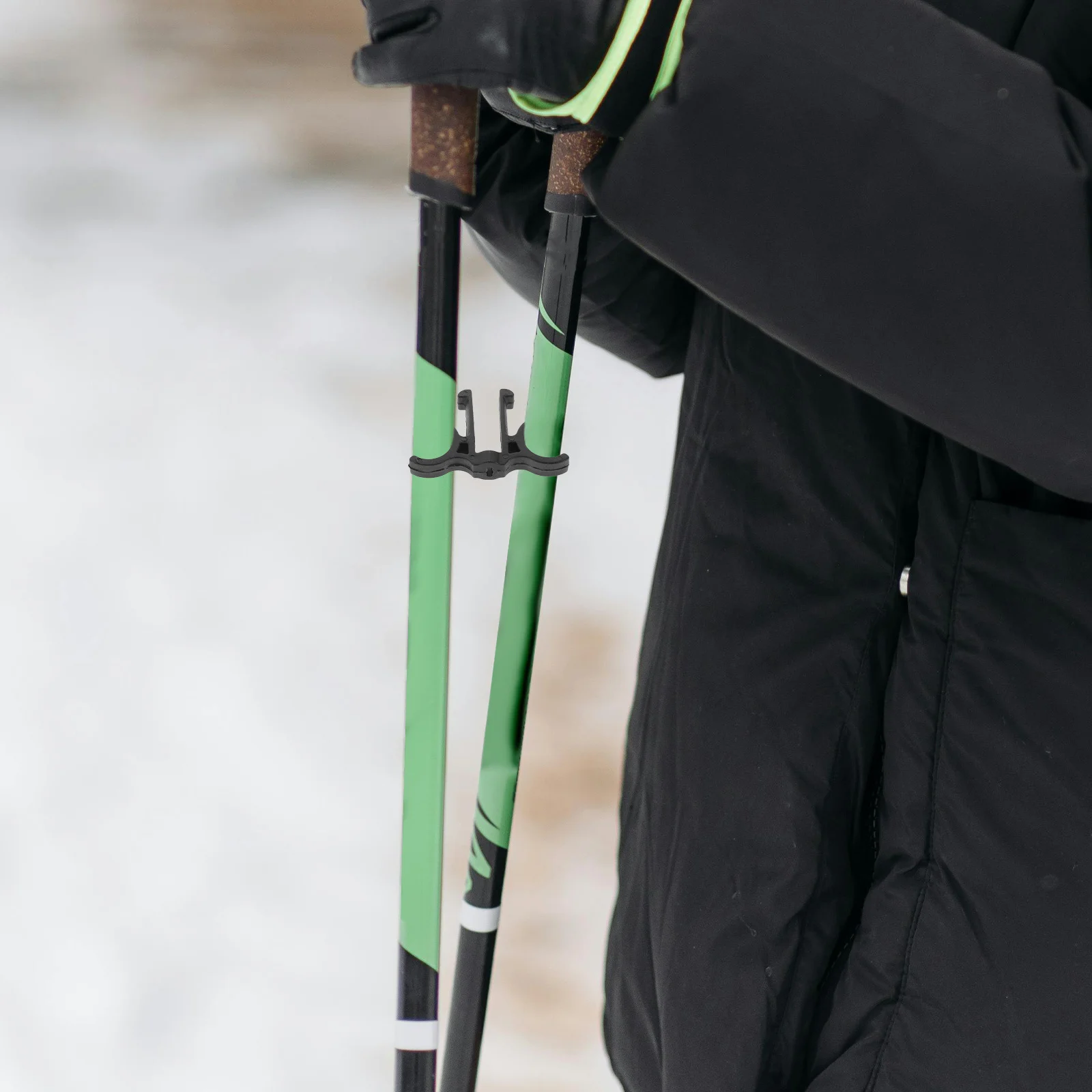 

5Pcs Trekking Pole Clip Versatile Plastic Connector for Trekking Hiking Walking Canes Ski Poles Fishing Rods Secure Snap Holder