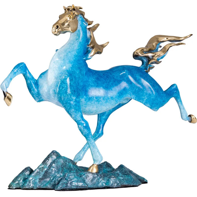 

New Chinese-style copper horse ornament is a success, home decoration, living room entrance office opening housewarming gifts