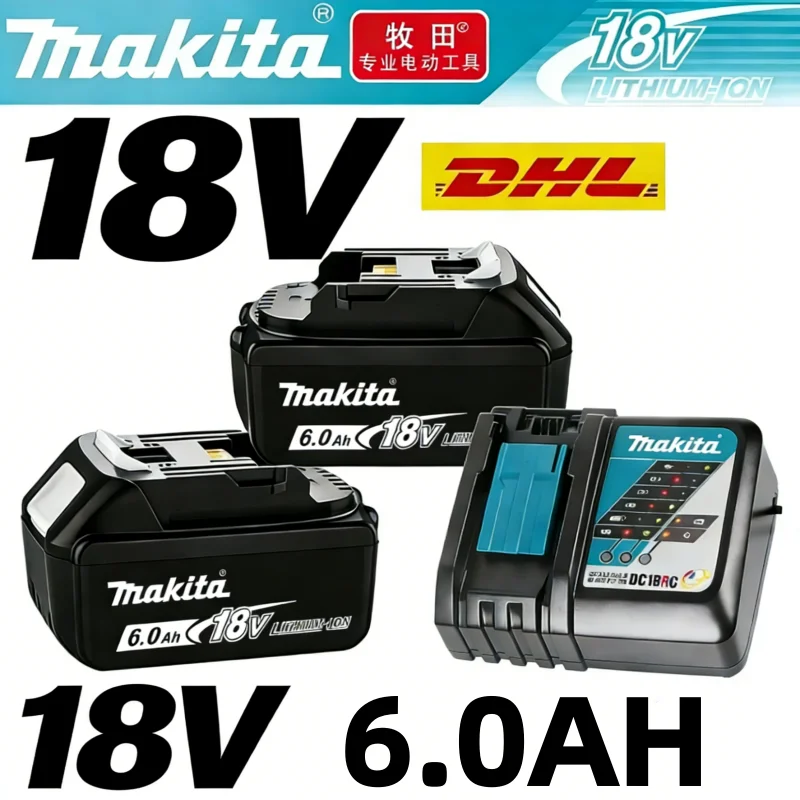 

Аккумулятор и зарядное устройство 18В для шуруповерта Makita BL1860 BL1850B BL1850 BL1840 BL1830, 2026 год, замена для электроинструментов 18В