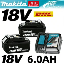 2026 18V Makita BL1860 BL1850B BL1850 BL1840 BL1830 Screwdriver Battery & Charger 18v Replacement Power Tool Batteries.