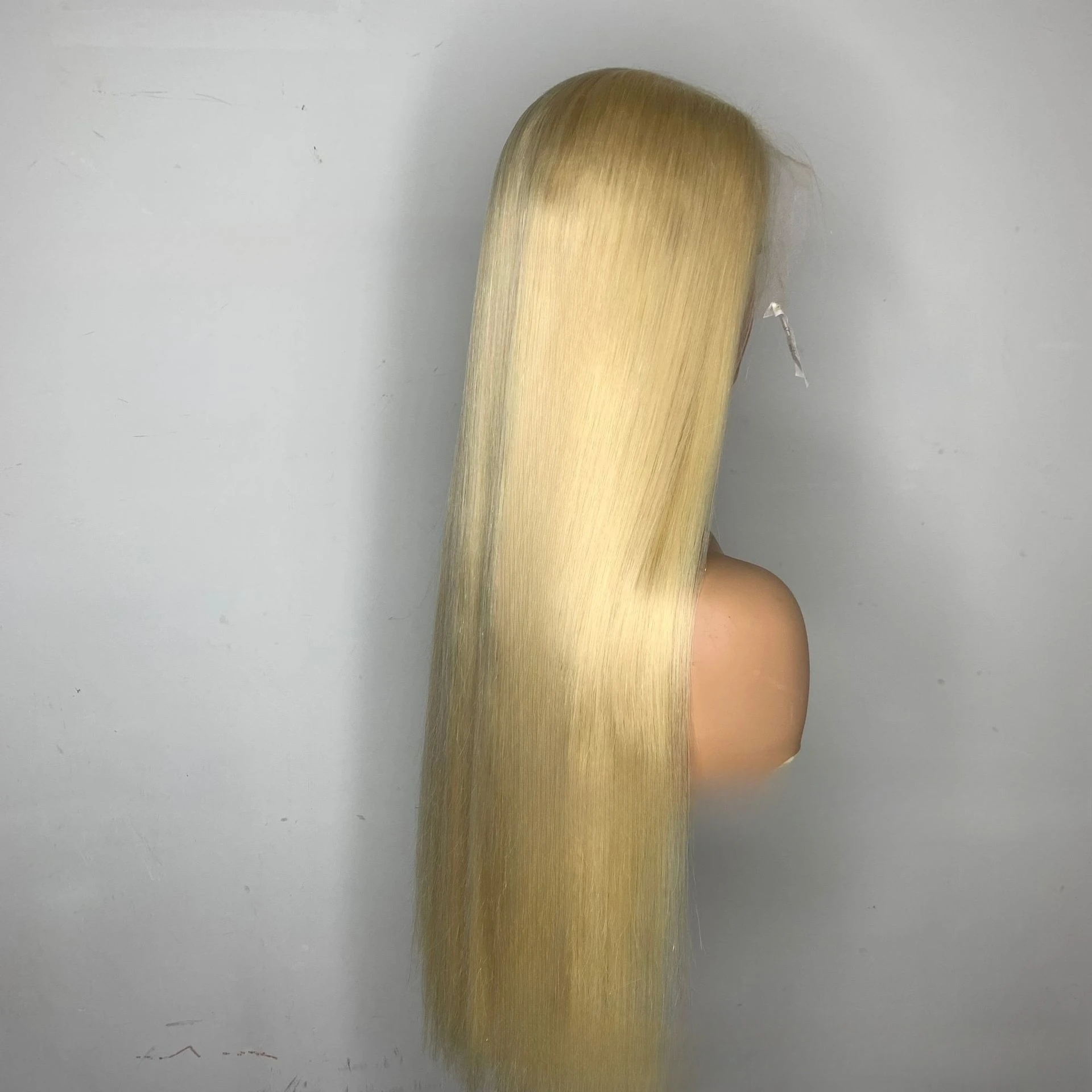 

Human hair wig cover 13 * 6 half machine half hand woven wig flat type thick hair tail