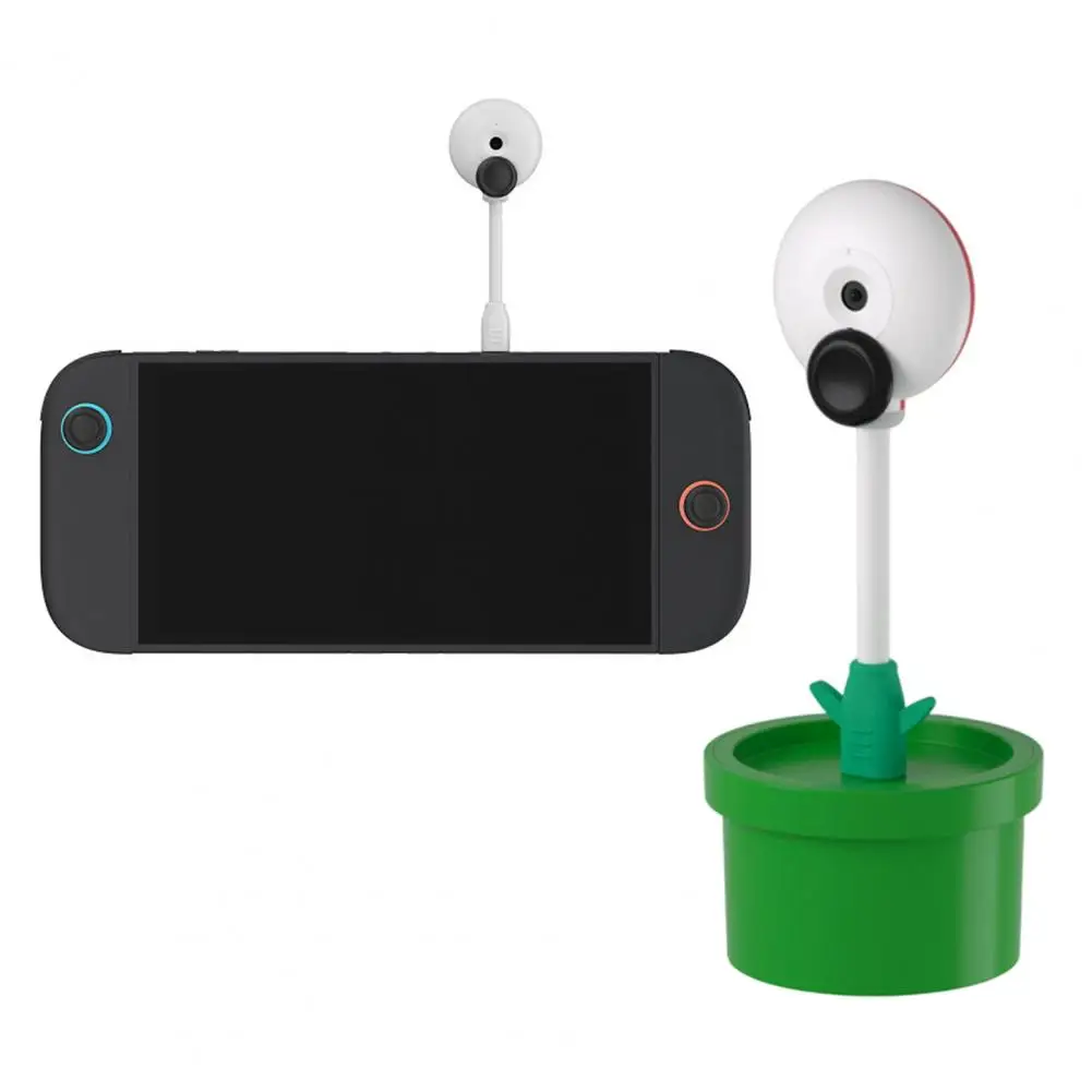 Scene Projection Camera Plug-and-play Usb Camera Switch 2 Flower Shape Camera with Wide-angle Lens Base for Game for Gaming