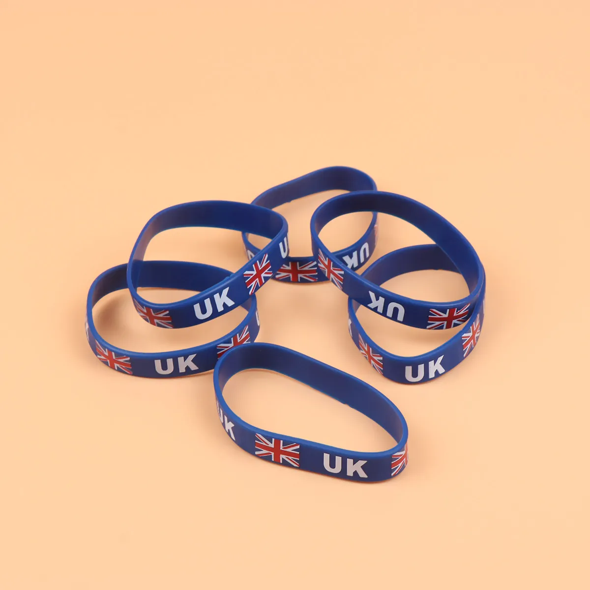 10 pcs Wrist Sports Halloween Christmas New Year Country Flag Bracelet Bracelet Silicone Sport Bracelet Flag Bracelets Silicone
