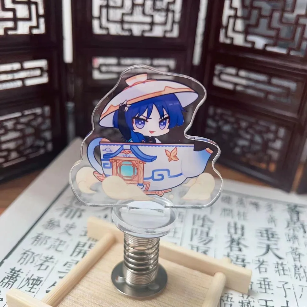 

Anime Genshin Impact Wanderer Balladeer Acrylic Shake Fighter Stand Figure Model Cosplay Desktop Decor Keychain Pendant