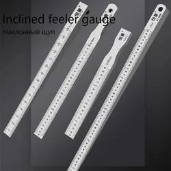 Stainless Steel Slope Ruler Flatness Detection Feeler Gauge Gap Detection Ruler Slope Gauge Gap Gauge Wedge Feeler Gauge 0.05