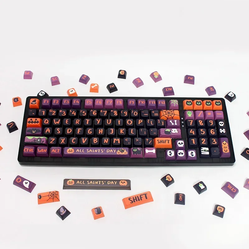 135 Keys All Saints' Day PBT Keycap XDA Profile Sublimated Personalized Key Caps for Cherry MX Switch Game Mechanical Keyboard