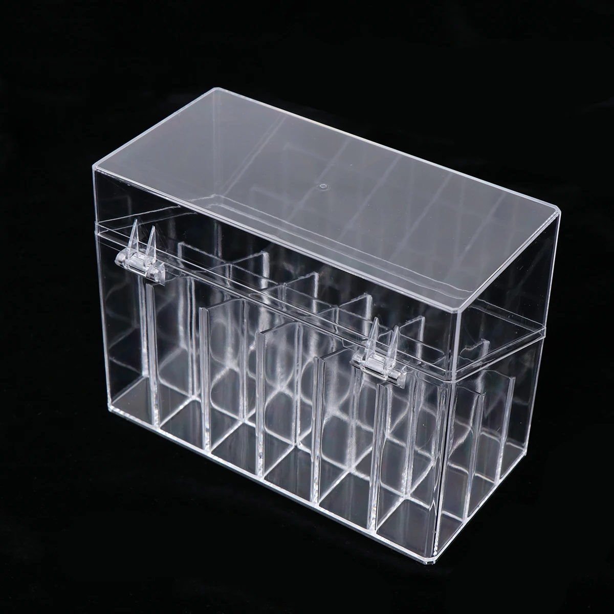 

1Pcs Transparent Storage Box Lipstick Organizer Flip Lid Dustproof 18 Slots Display Case Lipstick Storage Box with Flip
