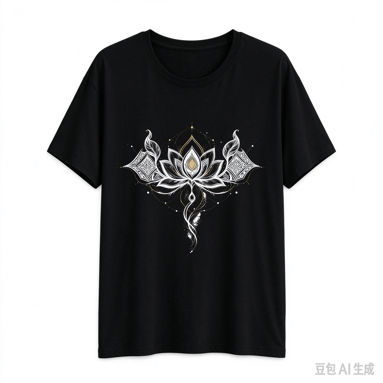 Boho Lotus Mandala Graphic T Shirt Women Spiritual Yoga Flower Casual Short Sleeve Tee