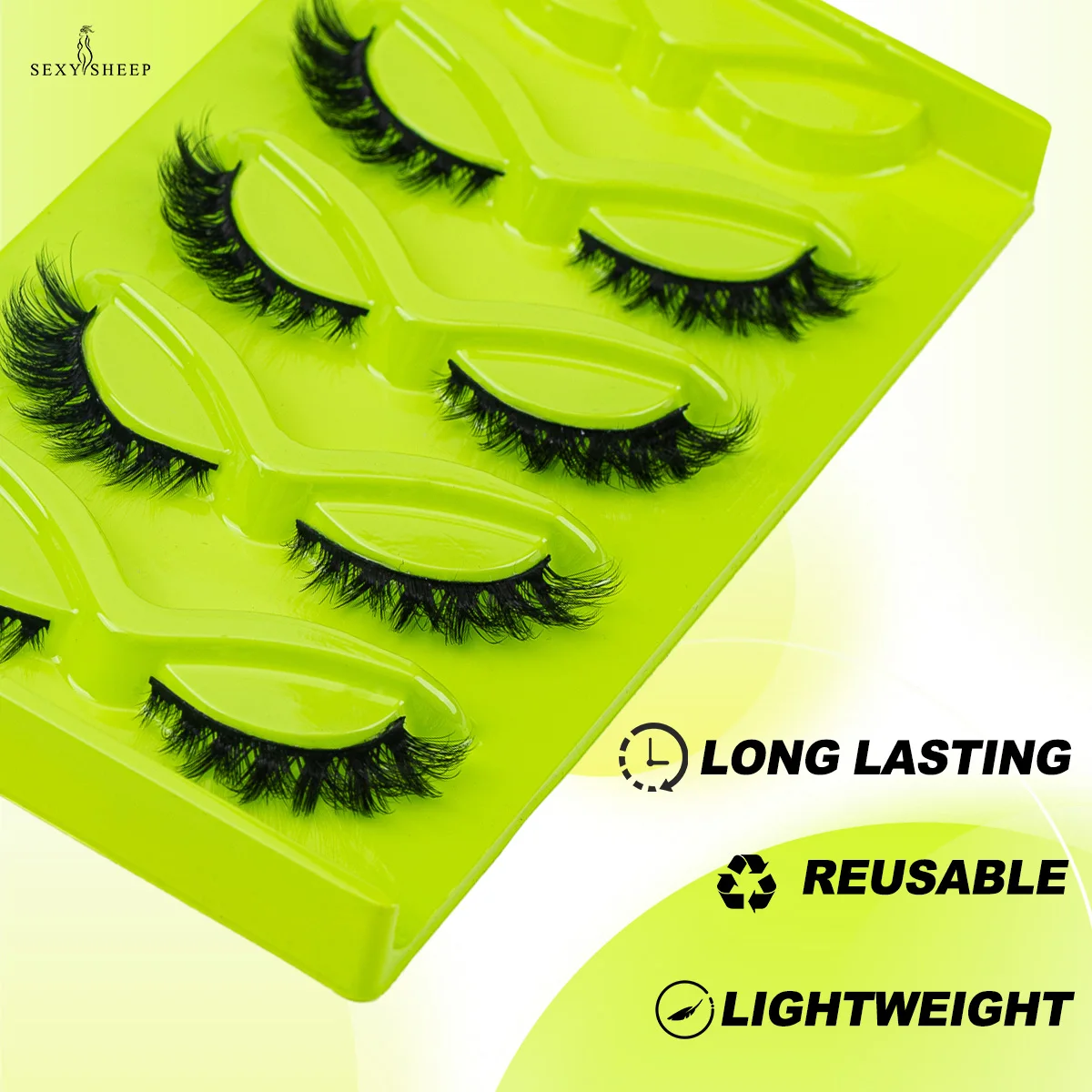 ثلاثية الأبعاد رقيق فو المنك جلدة الرموش الصناعية Wispy جلدة حجم طبيعي الرموش تمديد ماكياج مع لاش الغراء الملقط