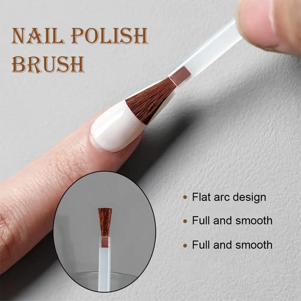 Brosse à vernis à ongles jetable à tête plate, brosse incurvée, tête de poudre acrylique, applicateurs de liquide, ensemble de manucure de remplacement, 10 pièces