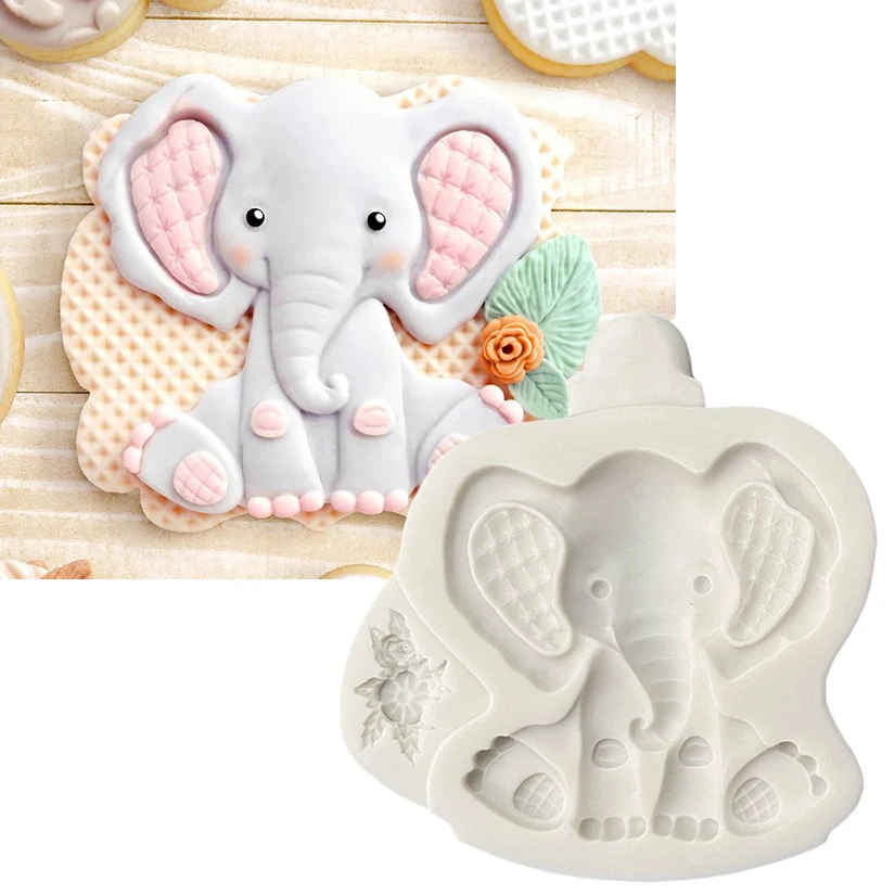 Elephant Silicone Mold Fondant Chocolate Sugarcraft Mold Cake Decorating Tools Baking Accessories