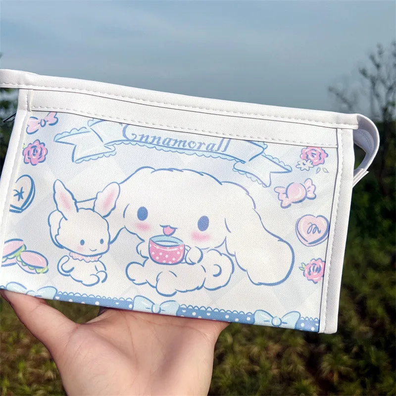 

Kawaii Sanrio Hello Kitty My Melody Anime Stationery Bag Cute Cartoon Kuromi Cinnamoroll Pencil Case Tote Bag Toys for Kids