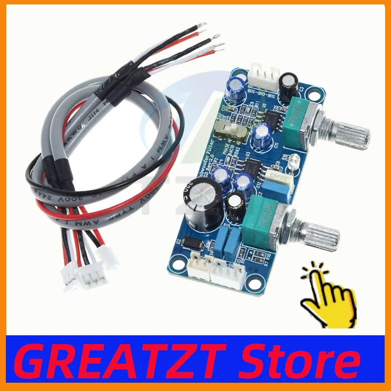 1/3PCS Low Pass Filter Bass Subwoofer Preamp Amplifier Board Single Power DC 9-32V Preamplifier With Bass Volume Adjustment