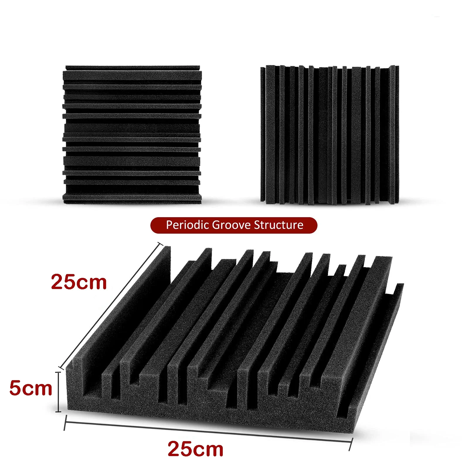 Imagem -03 - Painéis de Espuma Acústica de Estúdio Almofada de Esponja Insonorizada Irregular Absorção Criativa Parede da Sala Ktv Painel de Som 25x25x5cm 50 Pcs