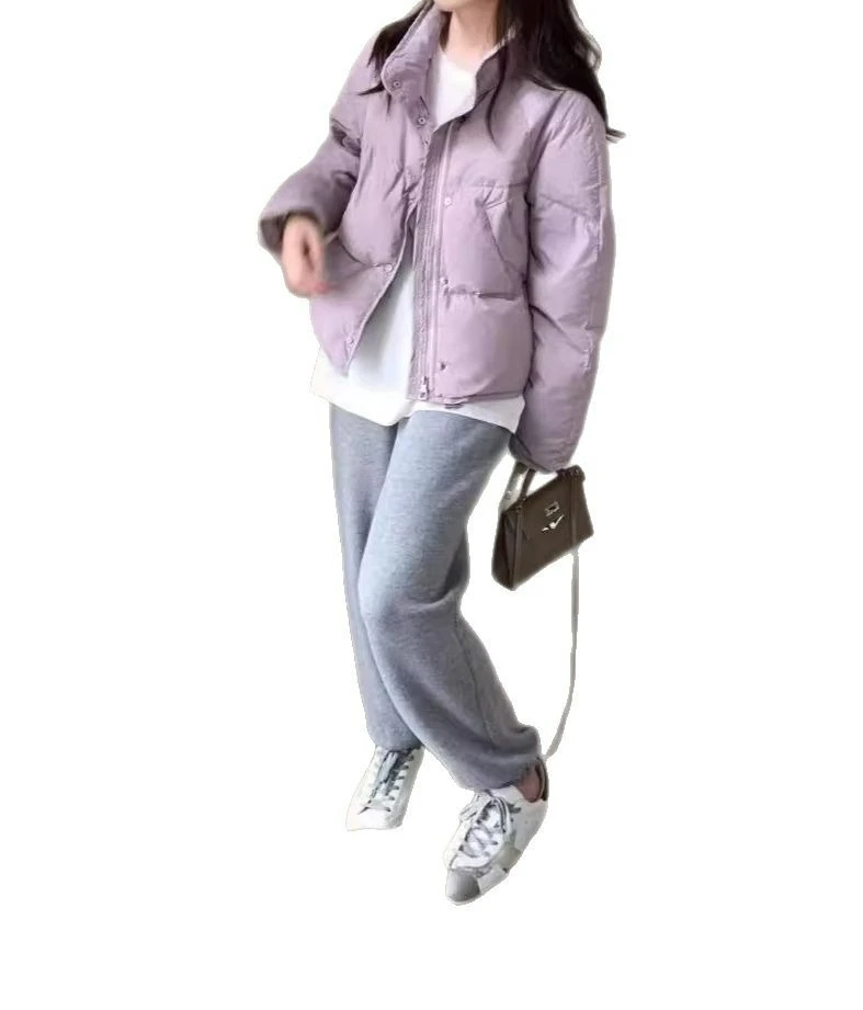 2025 신상 여성용 숏 패딩 다운 코튼 재킷 따뜻한 브레드 재킷