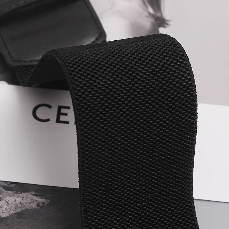 ผู้หญิงรันเวย์แฟชั่น PU หนังยืดหยุ่น Cummerbunds หญิงชุดรัดตัวเข็มขัดตกแต่งเข็มขัดกว้าง TB2247