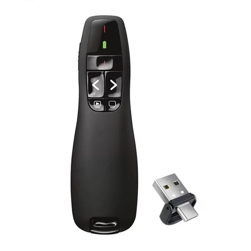 Wireless Presenter 2-in-1 USB C Laser Pointer R400 Page Turn Custom Logo for PPT Office Classroom Portable Meeting Remote Device
