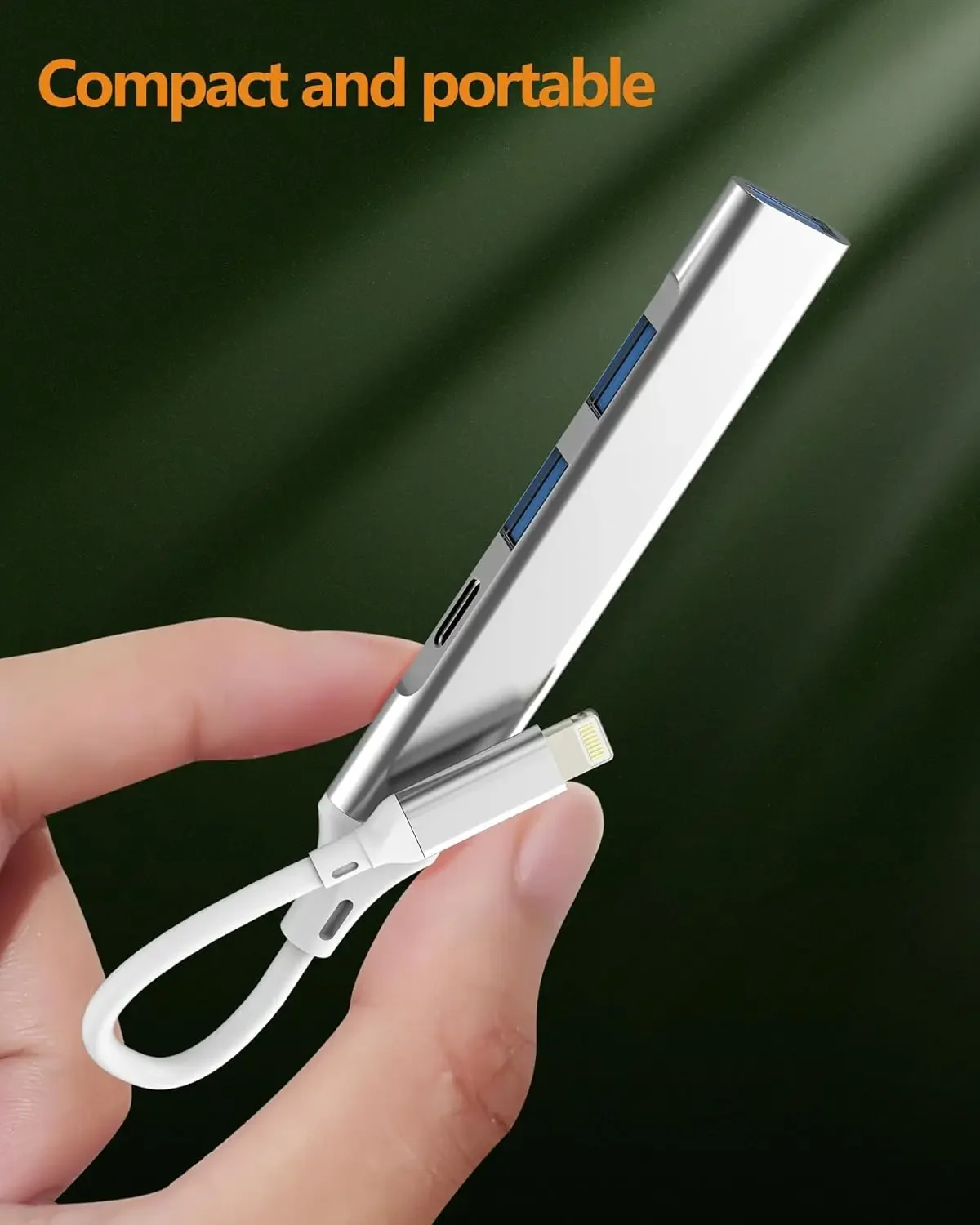 

Многопортовый USB-хаб Type-C, алюминиевый 4-портовый USB-C разветвитель для ноутбука, тонкий USB-хаб для передачи данных Thunderbolt 3/4