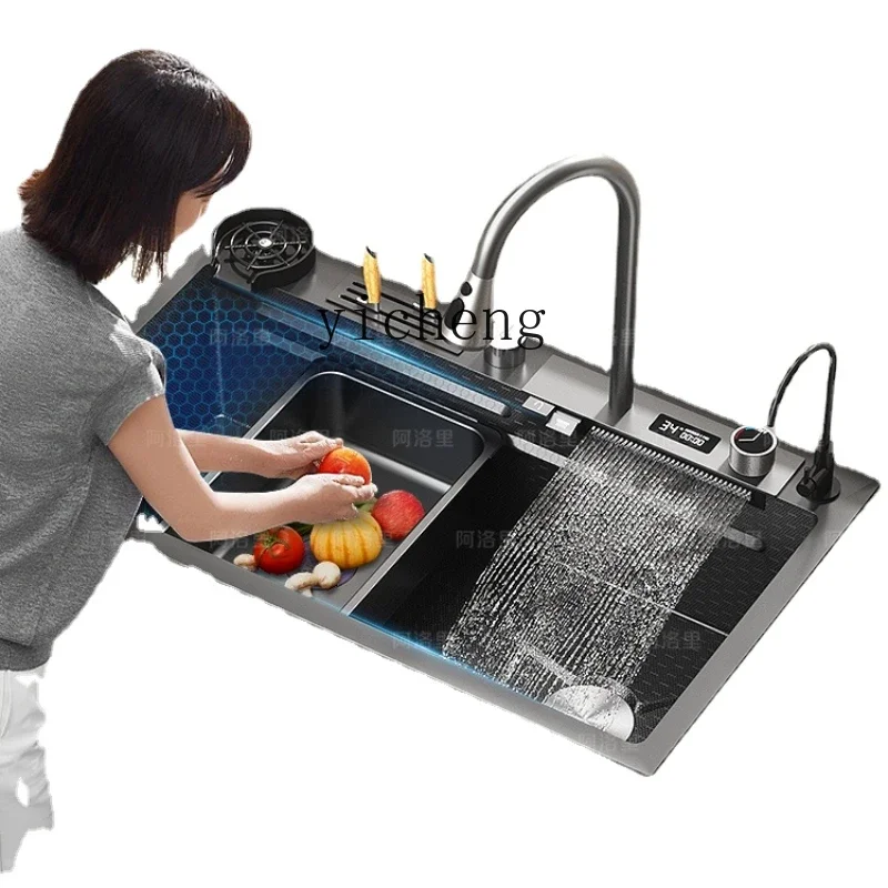 

Xl304 Stainless Steel Kitchen Household Hand-Embossed Sink Thickened Large Single Slot