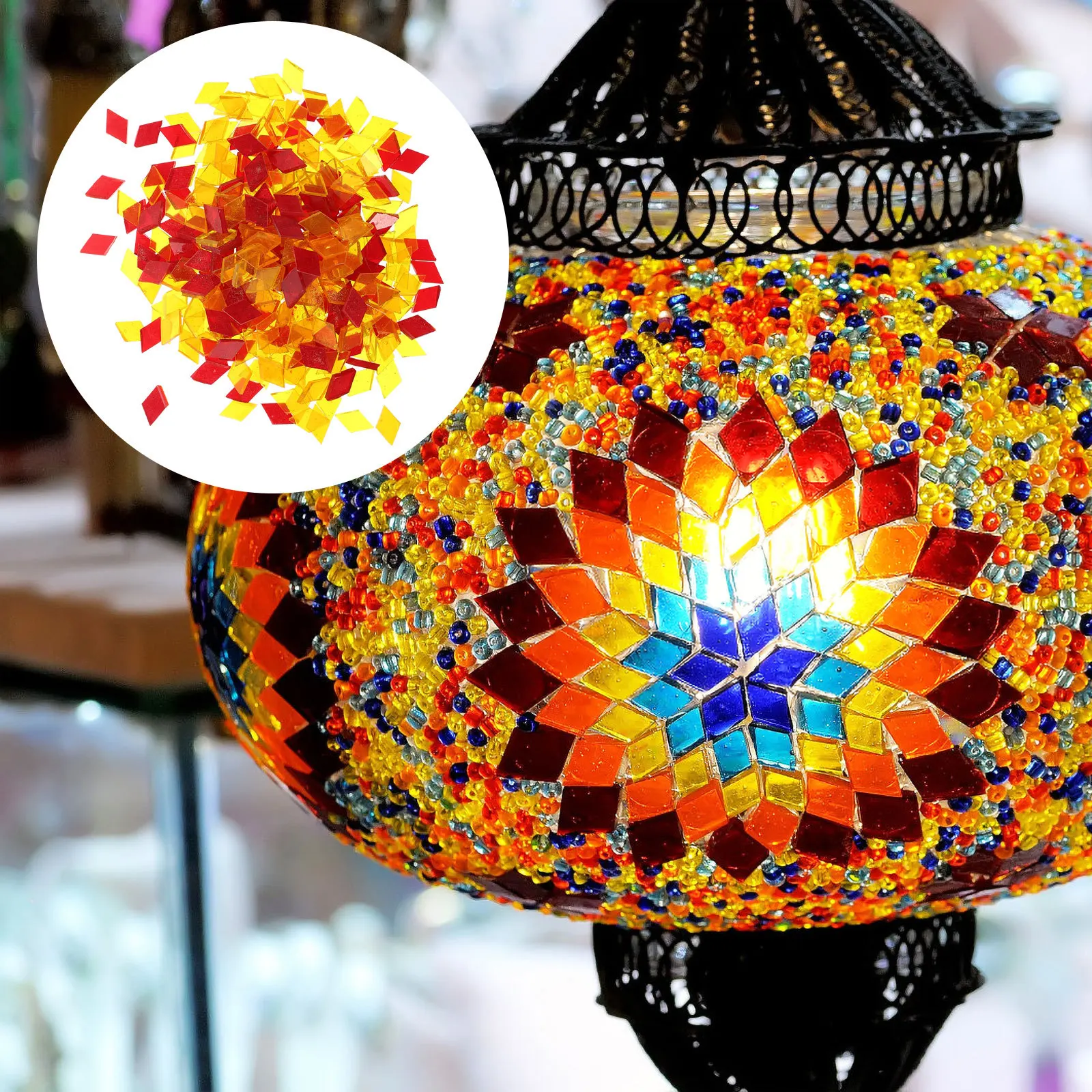 

1 Bag of Decor Tiles Smooth Wear-Resistant Craft Mosaic for DIY Home Art Projects Stained Glass Pieces for Crafts