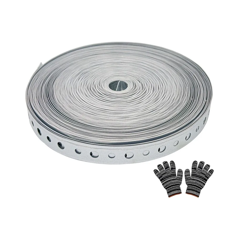 Adjustable Pipe Strap Steel Pipe Support Pipe Support 24-Gauge Thickness Rust Resistant Coating Cuttable Length