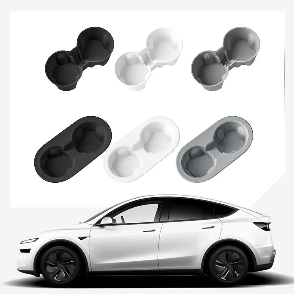 Suporte de copo de água para tesla modelo 3 highland 2024 modelo y juniper 2025 acessórios do carro console central organizador caixa armazenamento