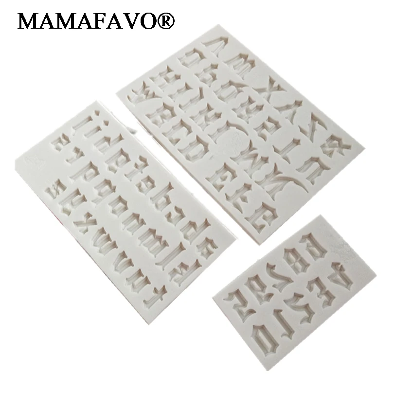 Sugarcraft 3pcs/set Capital/Letter/Number Silicone Mold Fondant Mold Cake Decorating Tools Chocolate Gumpaste Mold E916