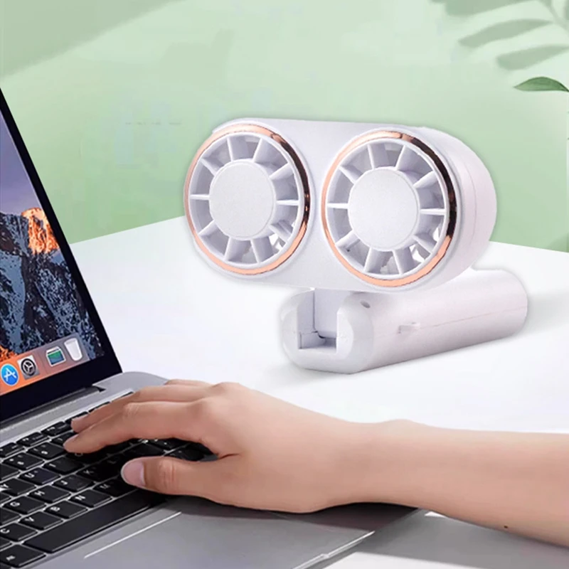 Portable Handheld Fan Withusb Charging Digital Display Rechargeable Battery Digital Display Rechargeable Battery White