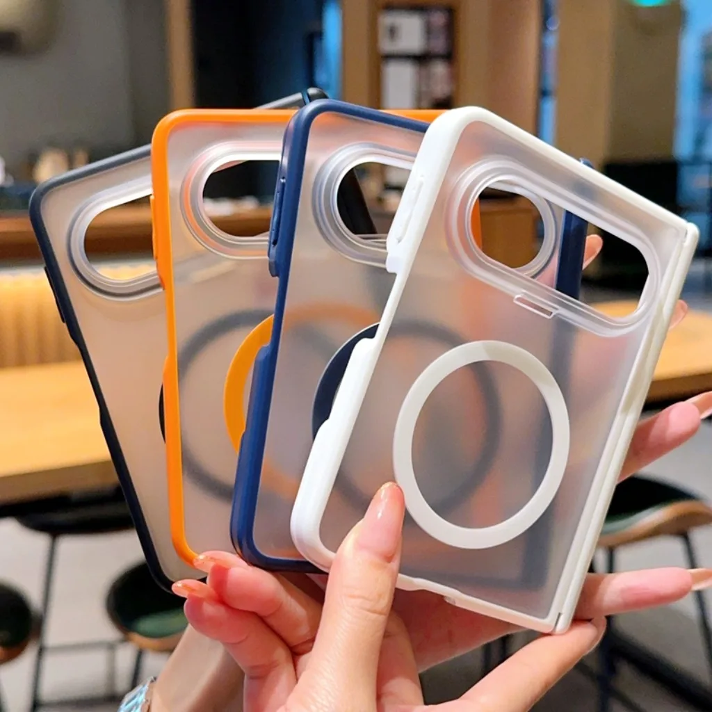 Matte Translucent Magnetic Phone Case For Huawei Pura X Max Mate XT XTs Ultimate X7 X6 X5 X3 Full Hinge Protection Cover view 2