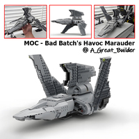 702PCS MOC Star Battle Bad Batch's Havoc Marauder Model Building Blocks Bricks DIY Creative Assembly Educational Toys Kid Gifts