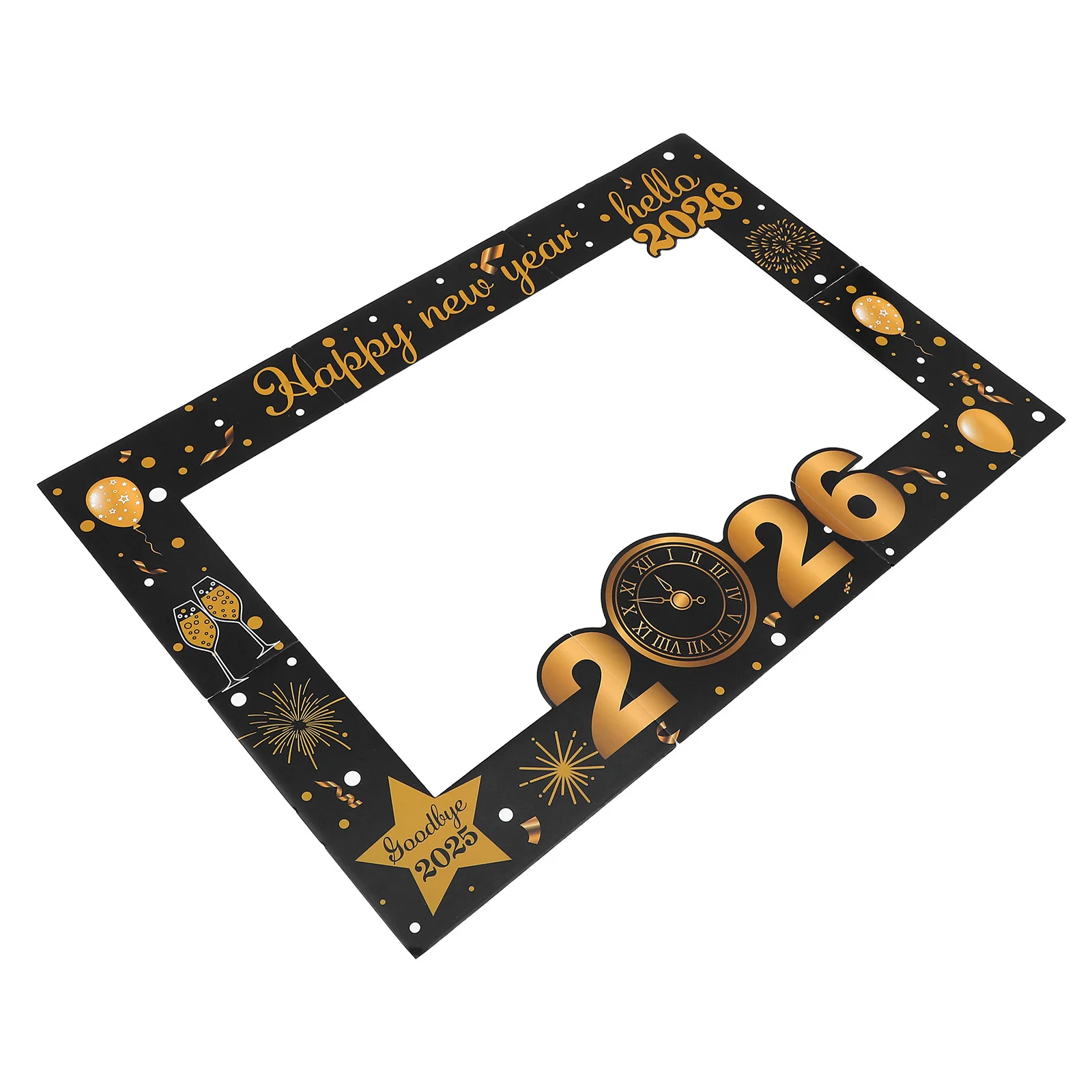 

2026 New Year Party Photo Frame Props Lightweight Easy Assembly Happy New Year Eve Party Decorative Accessories