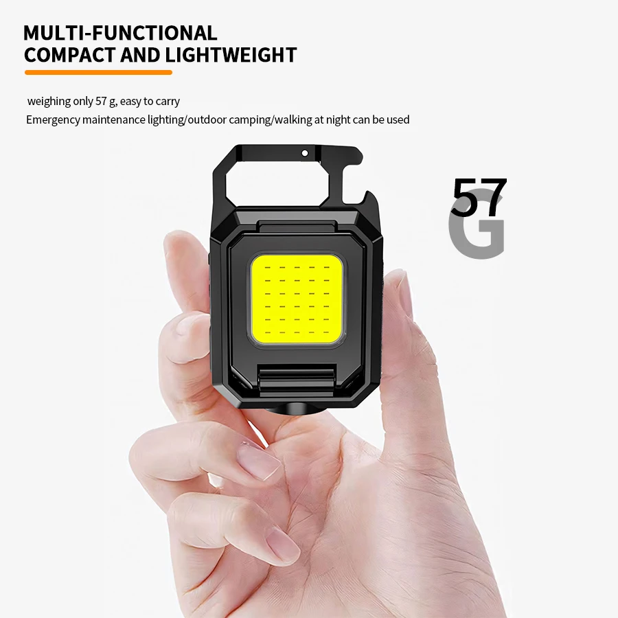 1-10pcs Mini LED Flashlight Protable Keychain Lamp 5 Lighting Modes EDC Torch Outdoor Waterproof Emergency Camping Work Lights