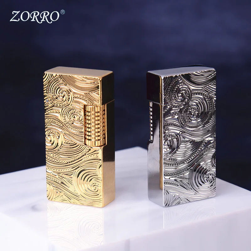 

ZORRO Z728 Starry Sky Lighter, Slim Flip Top Engraved Design, Loud Sound Mechanical Side Slide Gift