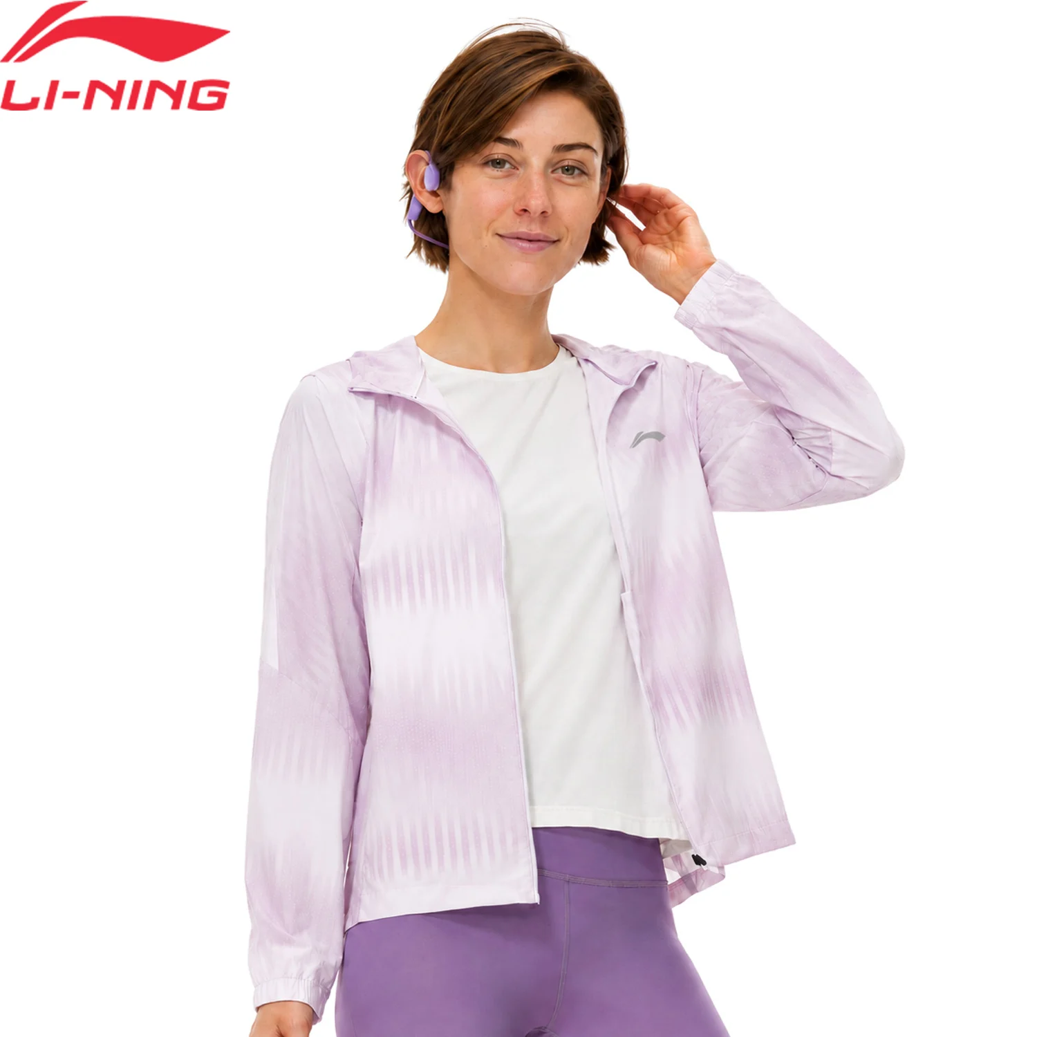 Li-Ning Women's Professional Running Windbreakers LN WIND PROOF Reflective 87%Polyamide 13%Elastane LiNing Sport Jackets AFDW456